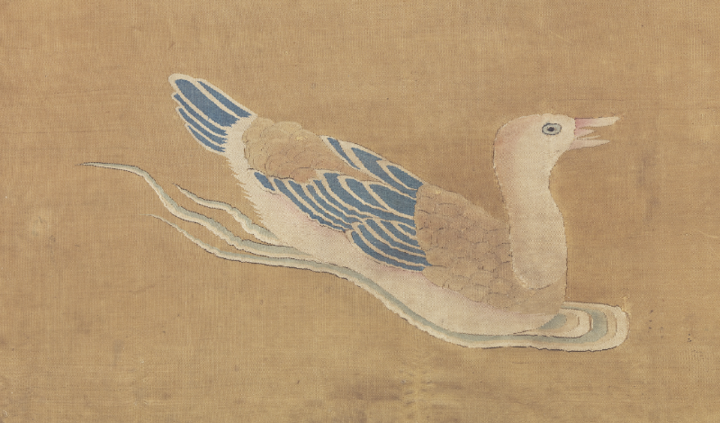 镂绘集锦册之桃花双鸟