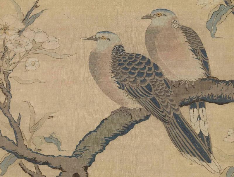 宋沈子蕃缂丝花鸟